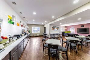 Enjoy a casual dining experience with a variety of food options and comfortable seating.