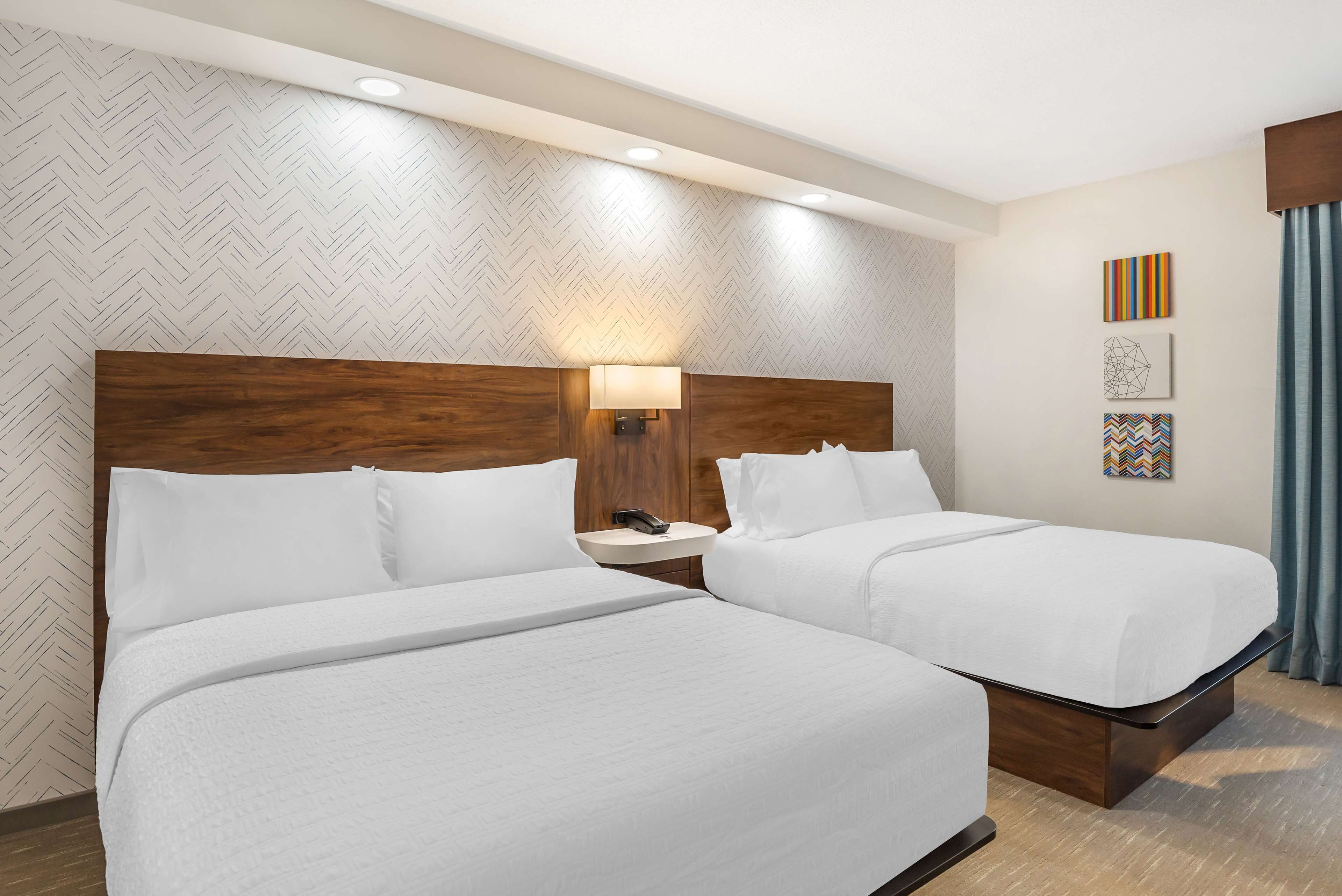 two double beds non smoking | in-room safe, desk, blackout curtains, iron/ironing board