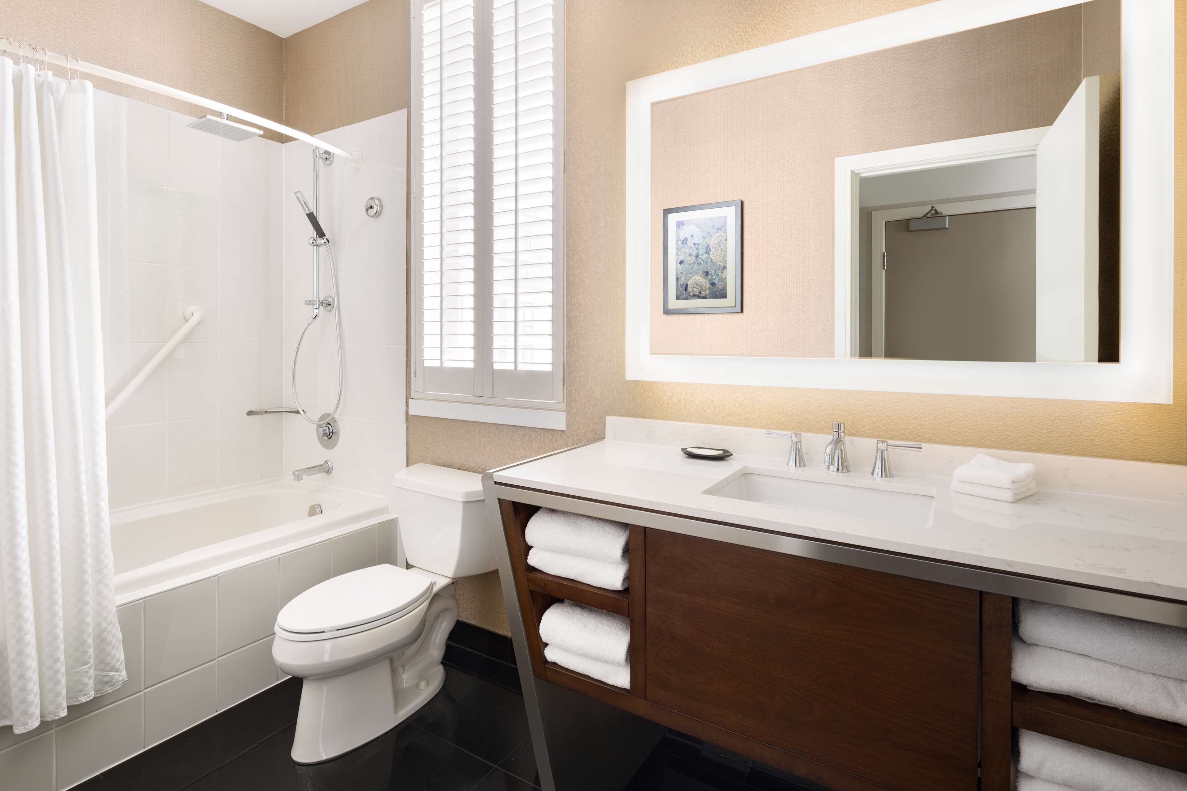 free toiletries, hair dryer, bathrobes, towels