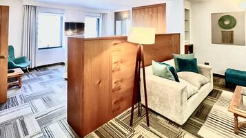 Junior Suite, 1 King Bed, Non Smoking, Jetted Tub (Living Room;Oversized Room) | In-room safe, desk, free WiFi, bed sheets