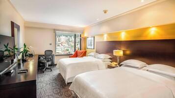Chambre Supérieure, 2 lits doubles, accès au salon club (High Floor) | Draps en coton égyptien, literie de qualité supérieure, minibar