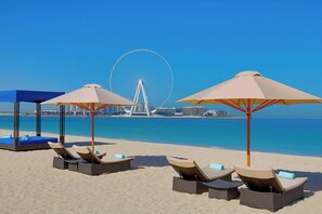 Platja privada, cabanes de platja gratuïtes i gandules de platja 