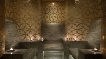 Couples treatment room(s), sauna, hot tub, steam room, body treatments