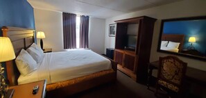 Desk, iron/ironing board, free WiFi, alarm clocks