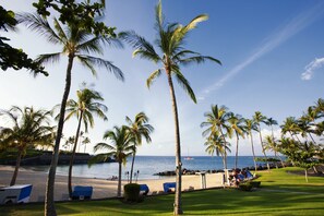 Private beach nearby, white sand