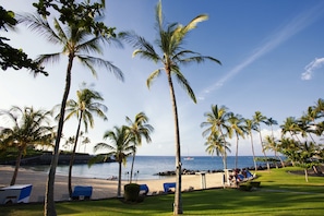 Private beach nearby, white sand