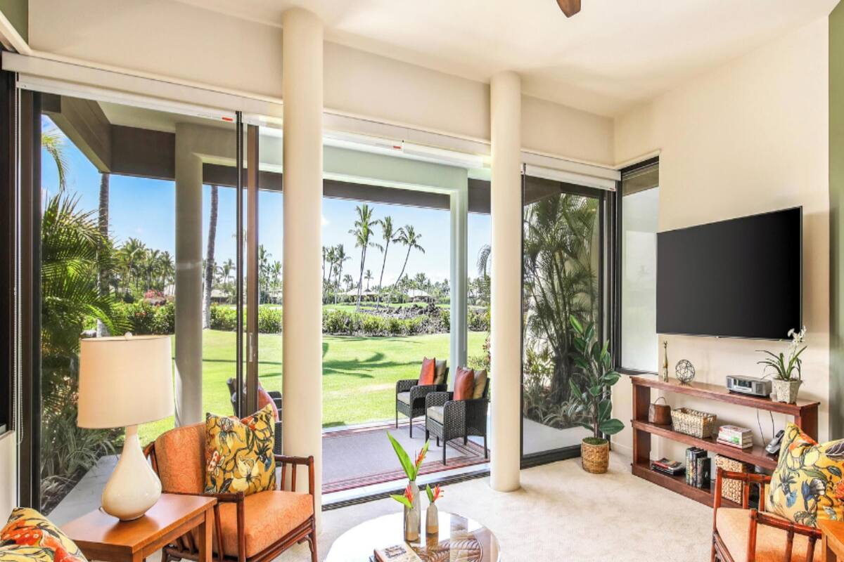 Condo (2 Bedrooms) | Living area | 40-inch TV with cable channels, DVD player