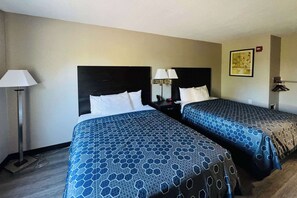 Desk, blackout curtains, iron/ironing board, free WiFi