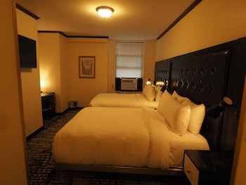 Gold, 2 Full Beds | Down comforters, in-room safe, individually decorated at Night Hotel Broadway