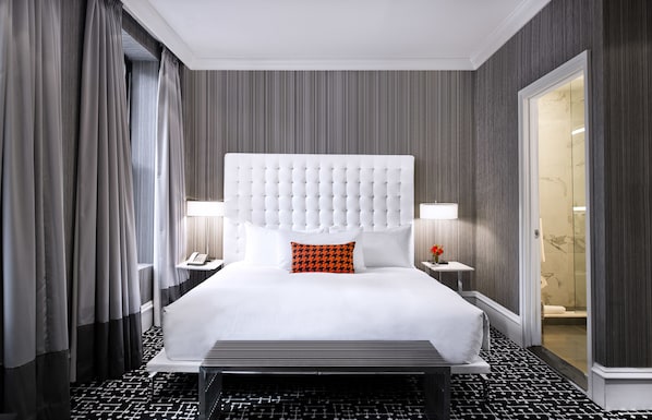 Hochwertige Bettwaren, Zimmersafe, individuell dekoriert