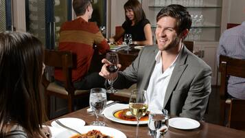 Breakfast, lunch and dinner served