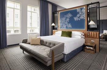 Luxury Suite, 1 King Bed | Frette Italian sheets, premium bedding, pillowtop beds, in-room safe at Kimpton Hotel Monaco Denver, an IHG Hotel