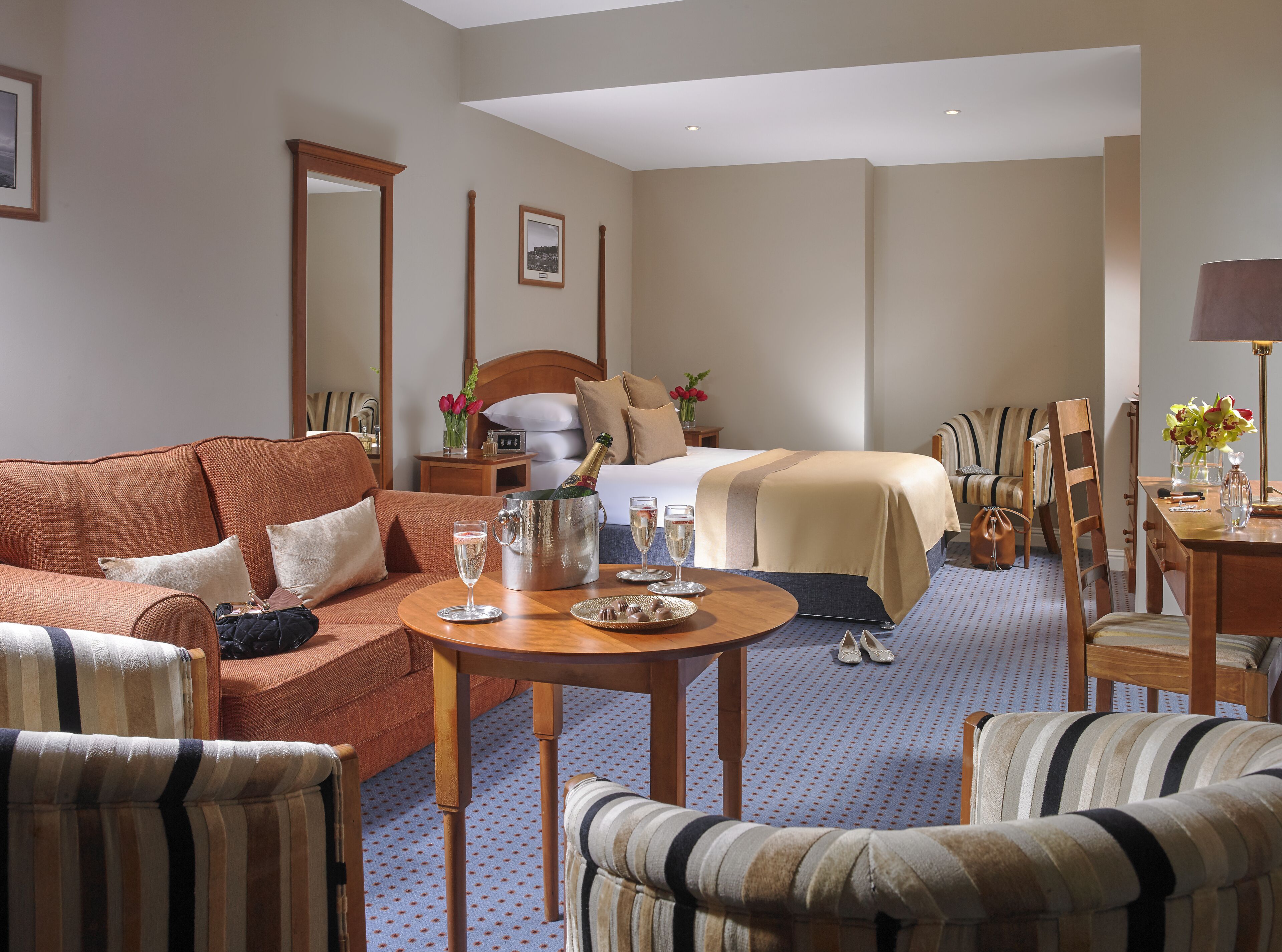 superior family room | living room | 43-inch flat-screen tv with satellite channels, tv