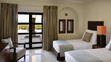 Free minibar items, in-room safe, desk, laptop workspace