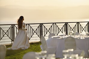 Outdoor wedding area