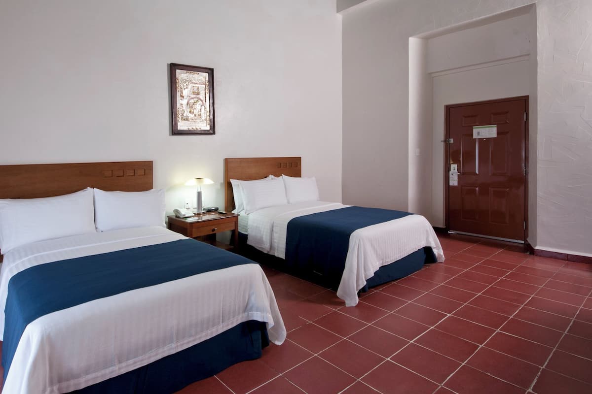 Standard Room, 2 Queen Beds, Pool Access | Premium bedding, in-room safe, desk, iron/ironing board