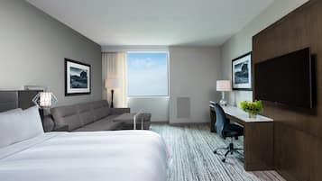 Premium bedding, down comforters, pillowtop beds, in-room safe