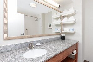 Free toiletries, hair dryer, towels