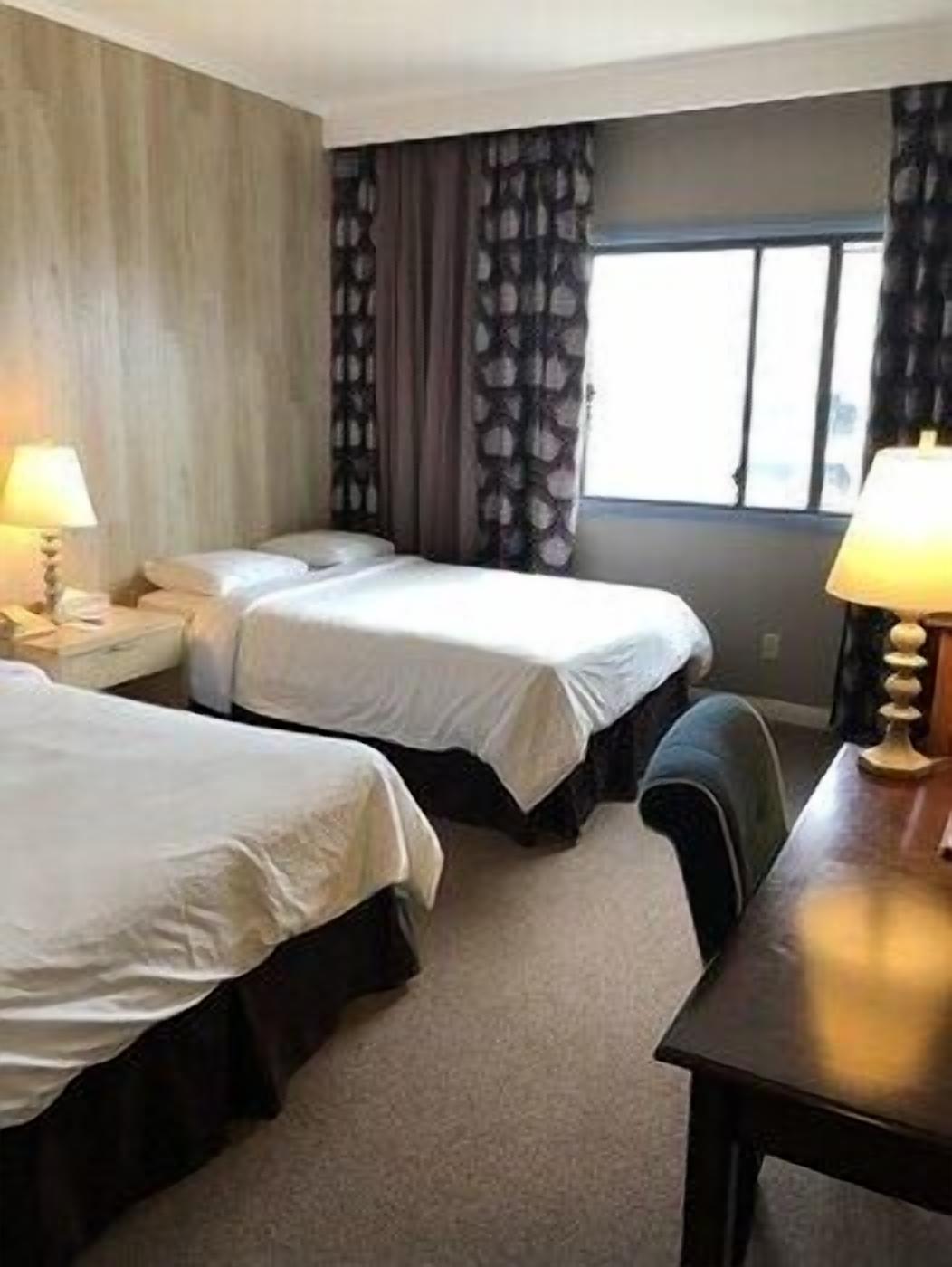 Hypo-allergenic bedding, in-room safe, desk, blackout curtains