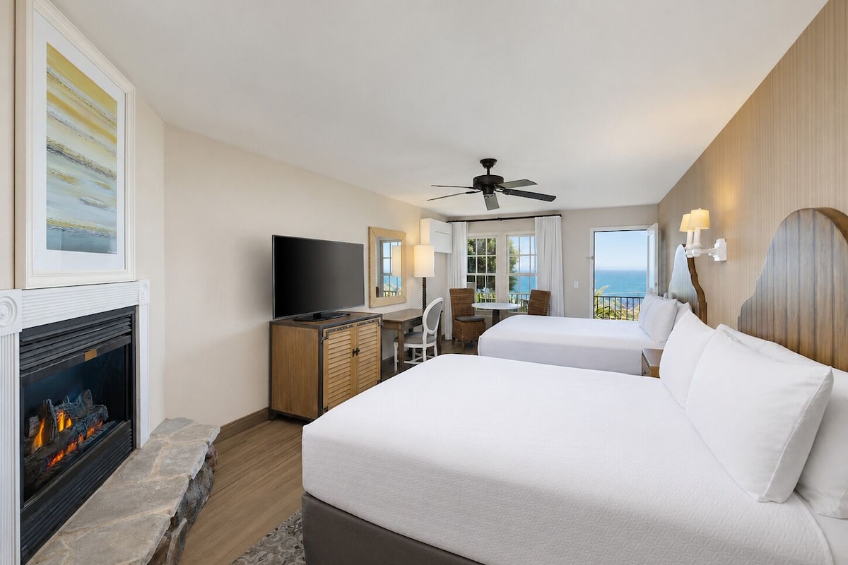 Room, Patio, Oceanfront (2 Queens) | In-room safe, desk, laptop workspace, iron/ironing board