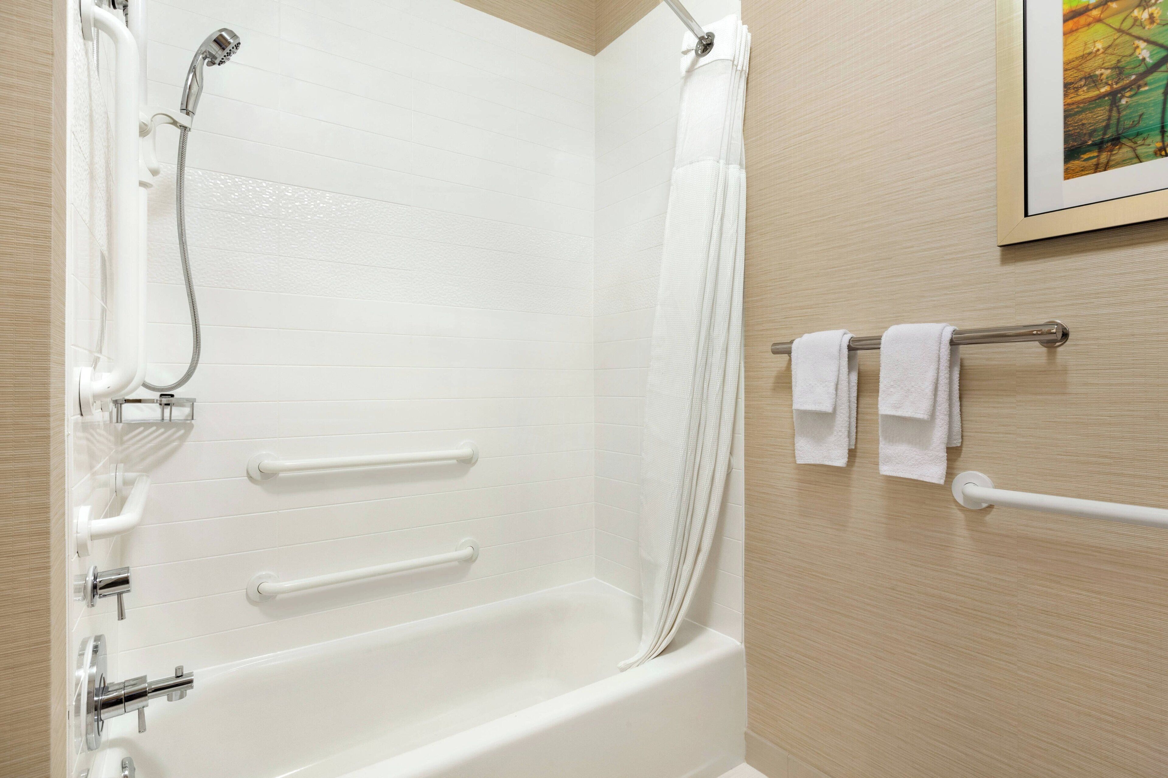 room, 1 king bed with sofa bed | bathroom | free toiletries, hair dryer, towels