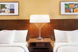 Room, 2 Queen Beds | In-room safe, desk, laptop workspace, iron/ironing board