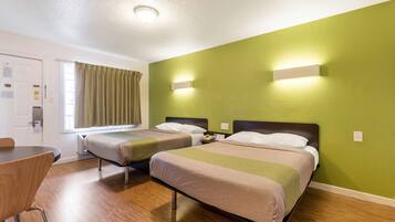 Blackout curtains, free WiFi, bed sheets