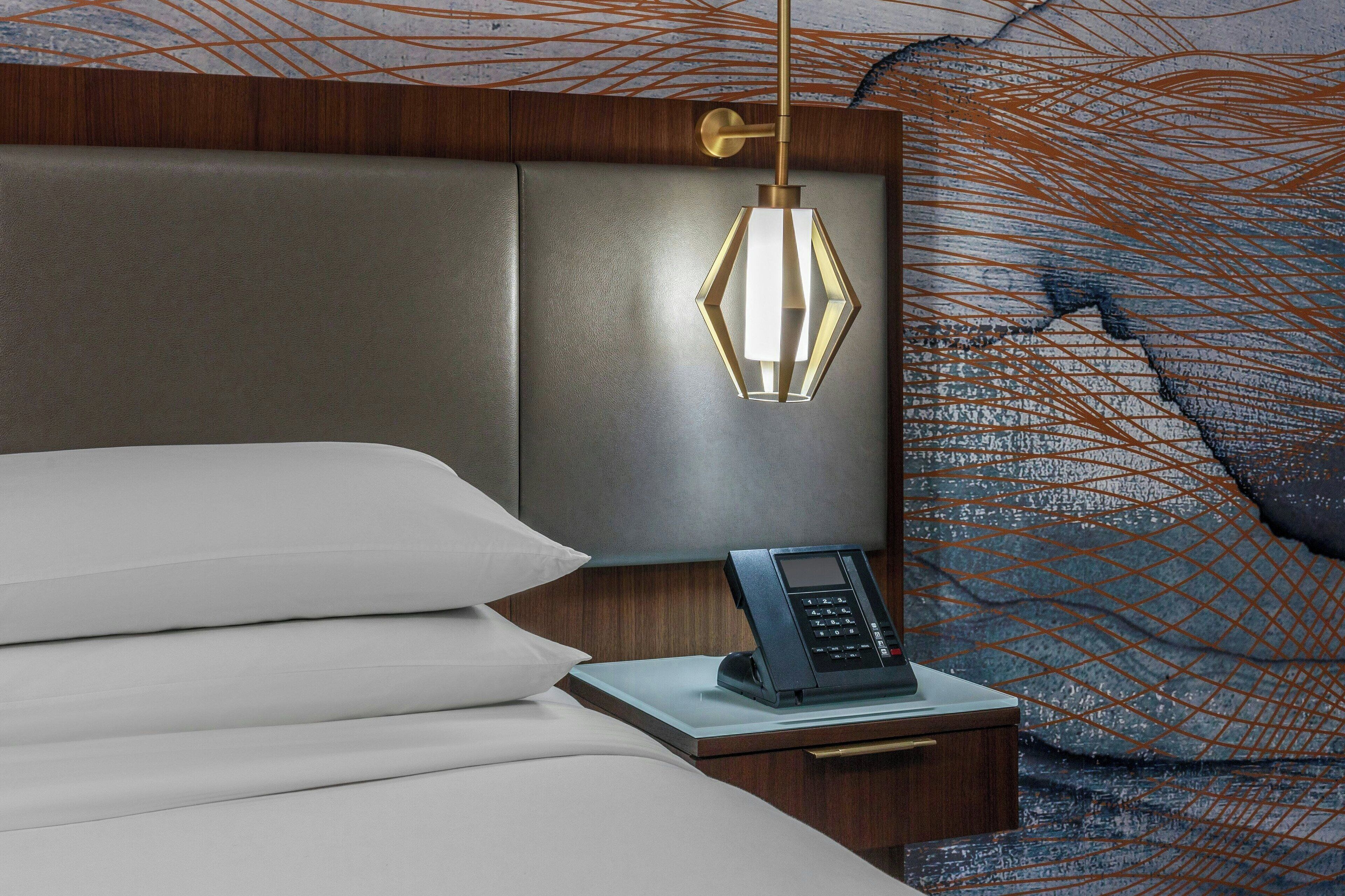 down duvets, desk, blackout curtains, iron/ironing board