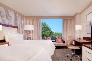 Down comforters, desk, blackout drapes, iron/ironing board at Marriott Denver Airport at Gateway Park