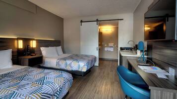 Memory foam beds, individually decorated, individually furnished, desk