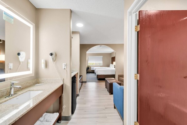 Suite, Multiple Beds, Non Smoking | Desk, laptop workspace, blackout curtains, iron/ironing board - Comfort Suites Lakewood - Denver (Lakewood)