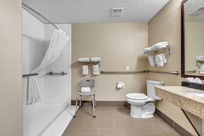 Basic Suite, 1 King Bed with Sofa bed, Accessible, Non Smoking | Bathroom