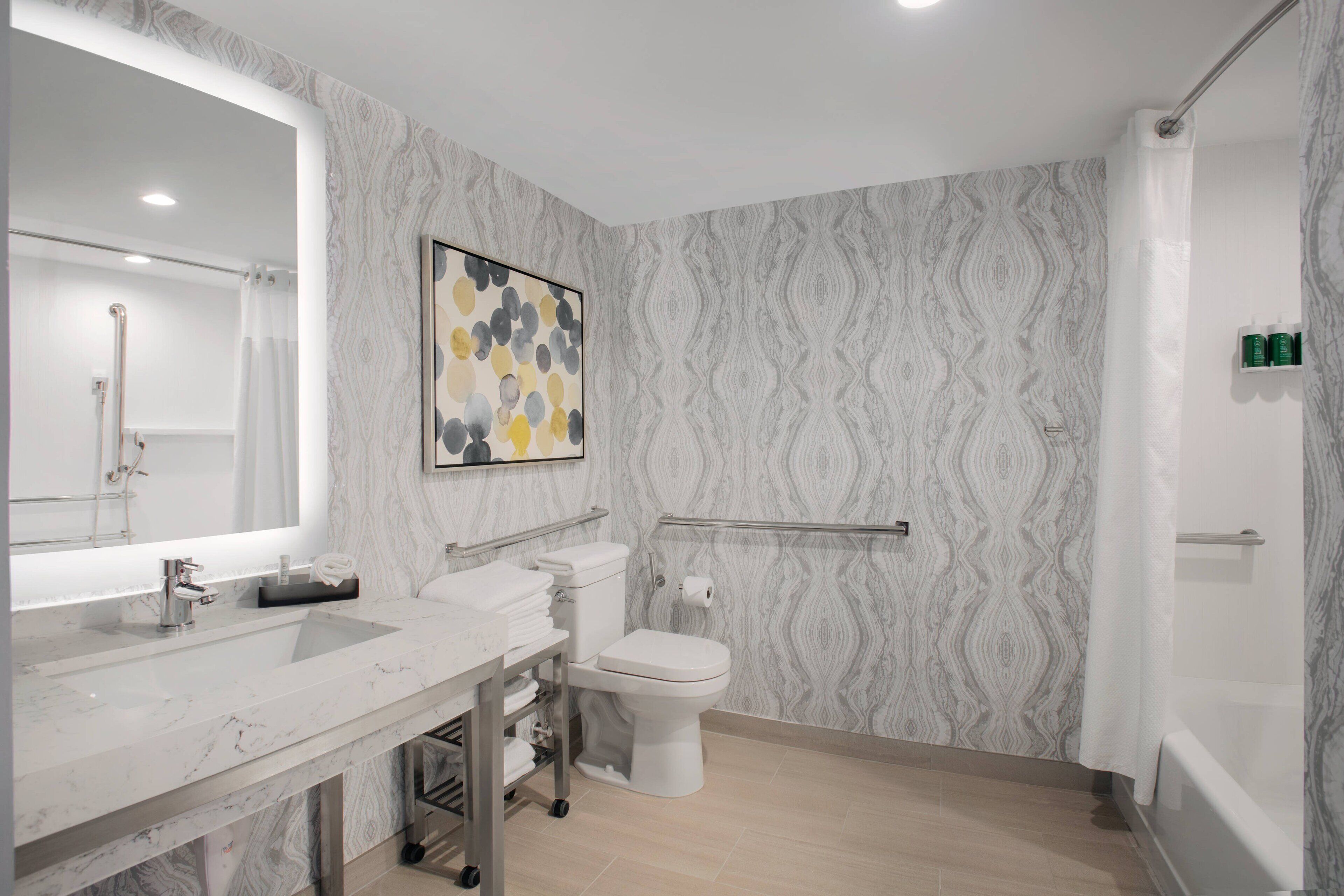 free toiletries, hair dryer, towels, soap