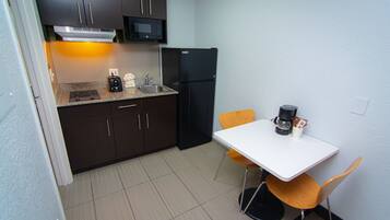 Fridge, microwave, coffee/tea maker