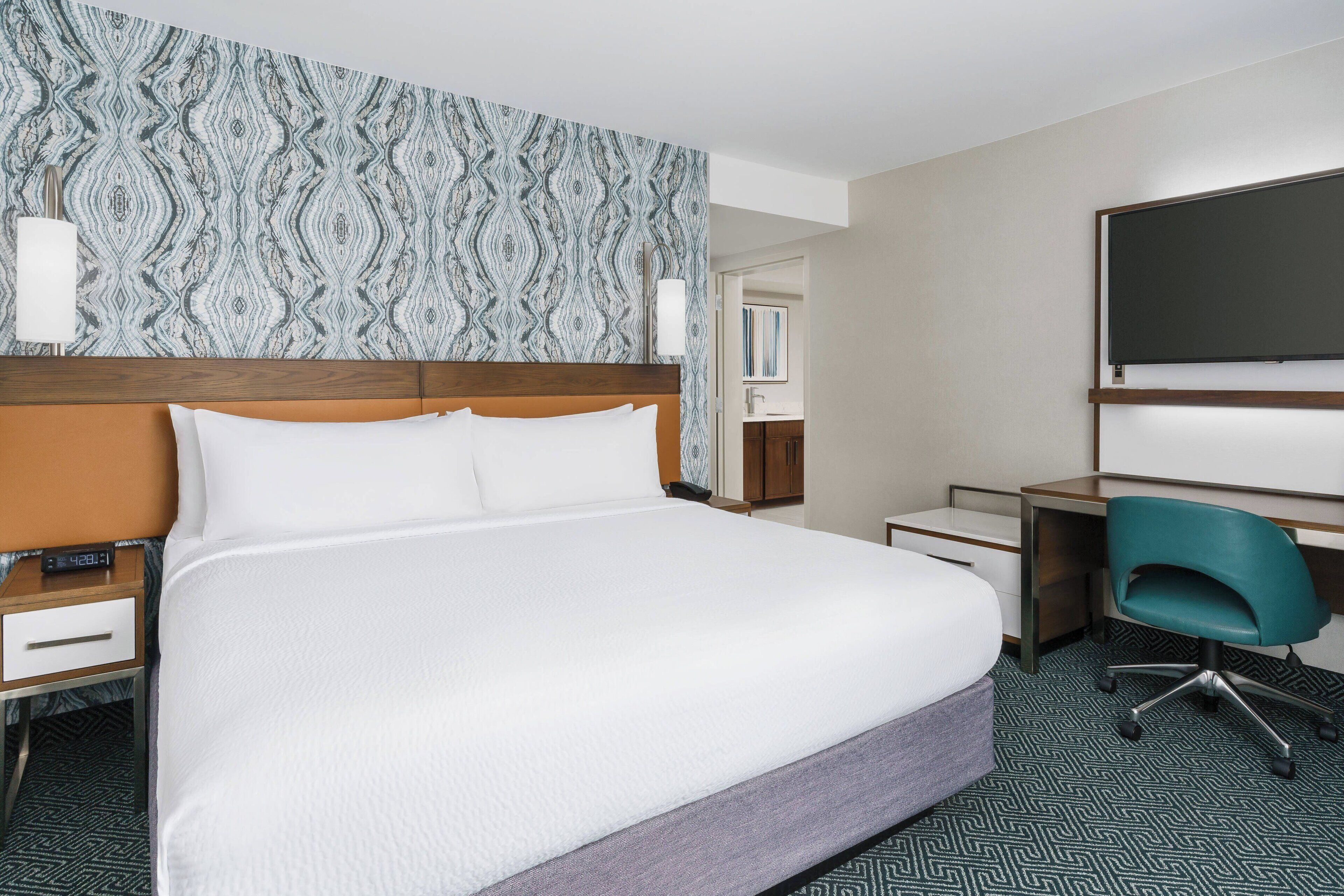 In-room safe, desk, laptop workspace, blackout curtains