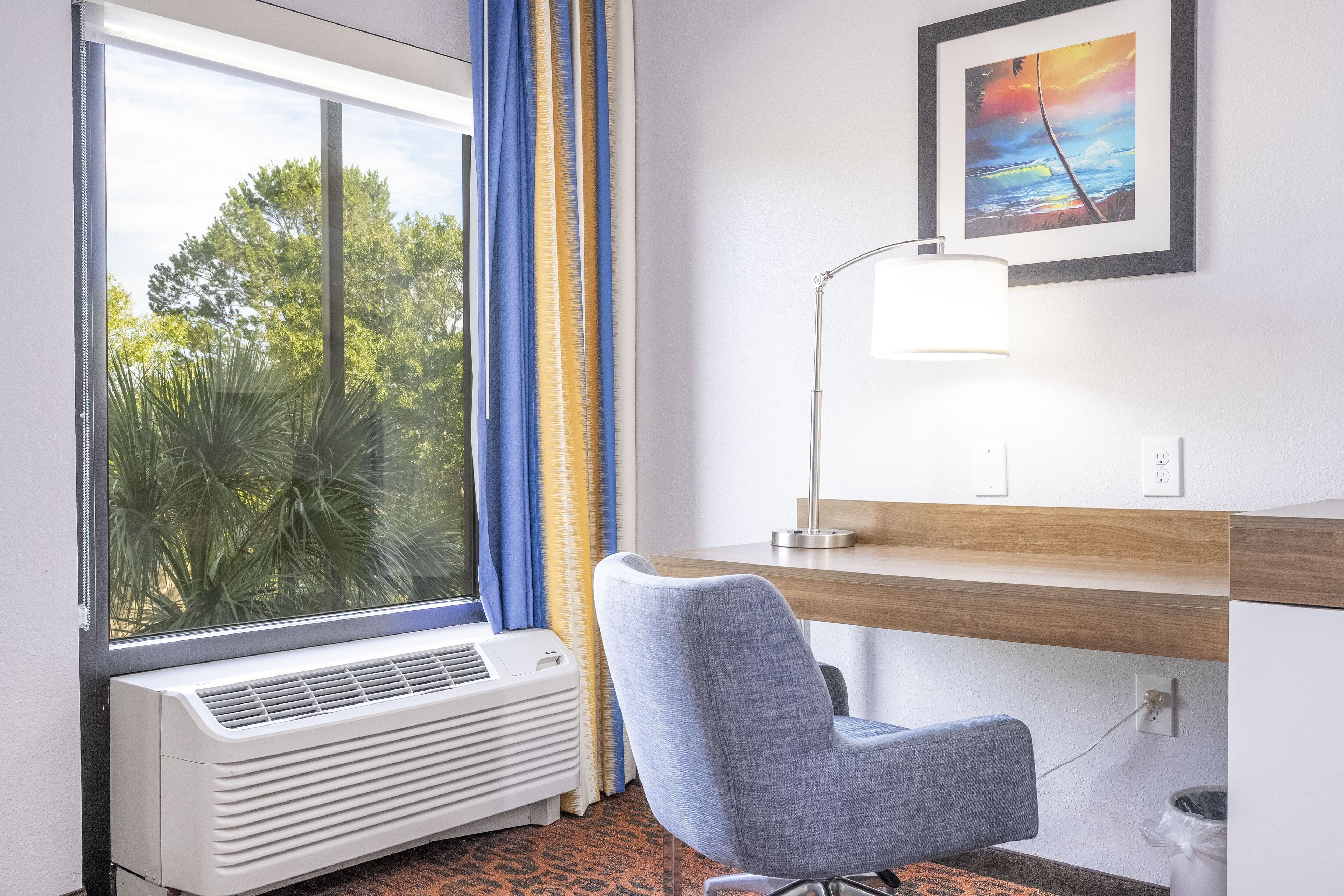 desk, laptop workspace, iron/ironing board, free wifi