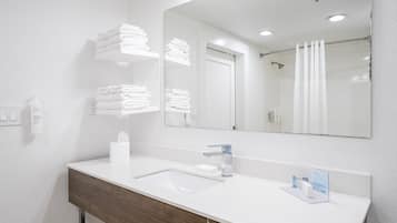 Hair dryer, towels