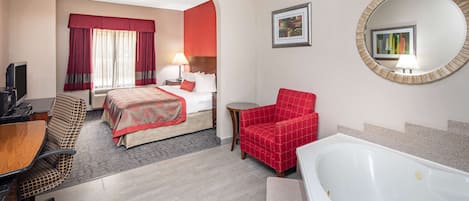 Deluxe Studio Suite, 1 King Bed, Non Smoking | Desk, laptop workspace, iron/ironing board, free cots/infant beds