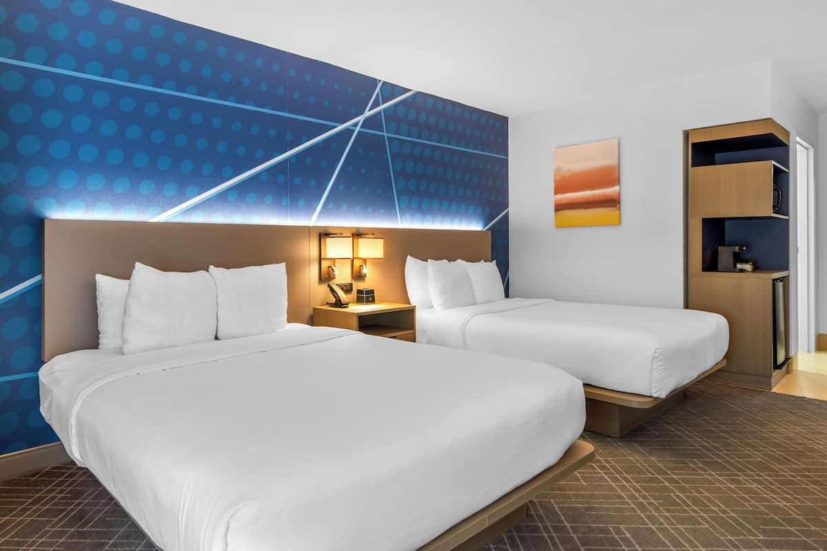 Standard Room, 2 Queen Beds, Non Smoking | Egyptian cotton sheets, premium bedding, pillowtop beds, desk
