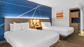 Standard Room, 2 Queen Beds, Non Smoking | Egyptian cotton sheets, premium bedding, pillowtop beds, desk