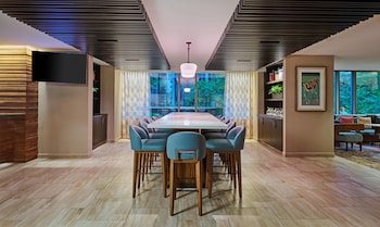 Hotel entrance and lobby at Hyatt Centric Chicago Magnificent Mile