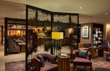 Hotel entrance and lobby at Hyatt Centric Chicago Magnificent Mile