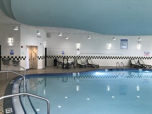 Indoor pool, pool loungers