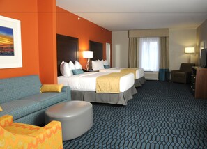 Deluxe Suite, 2 Queen Beds (The Lodge) | Premium bedding, pillow-top beds, blackout curtains, iron/ironing board