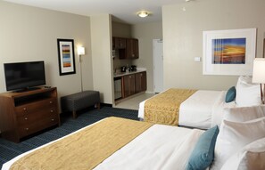 Deluxe Room, 2 Queen Beds (The Lodge) | Premium bedding, pillow-top beds, blackout curtains, iron/ironing board