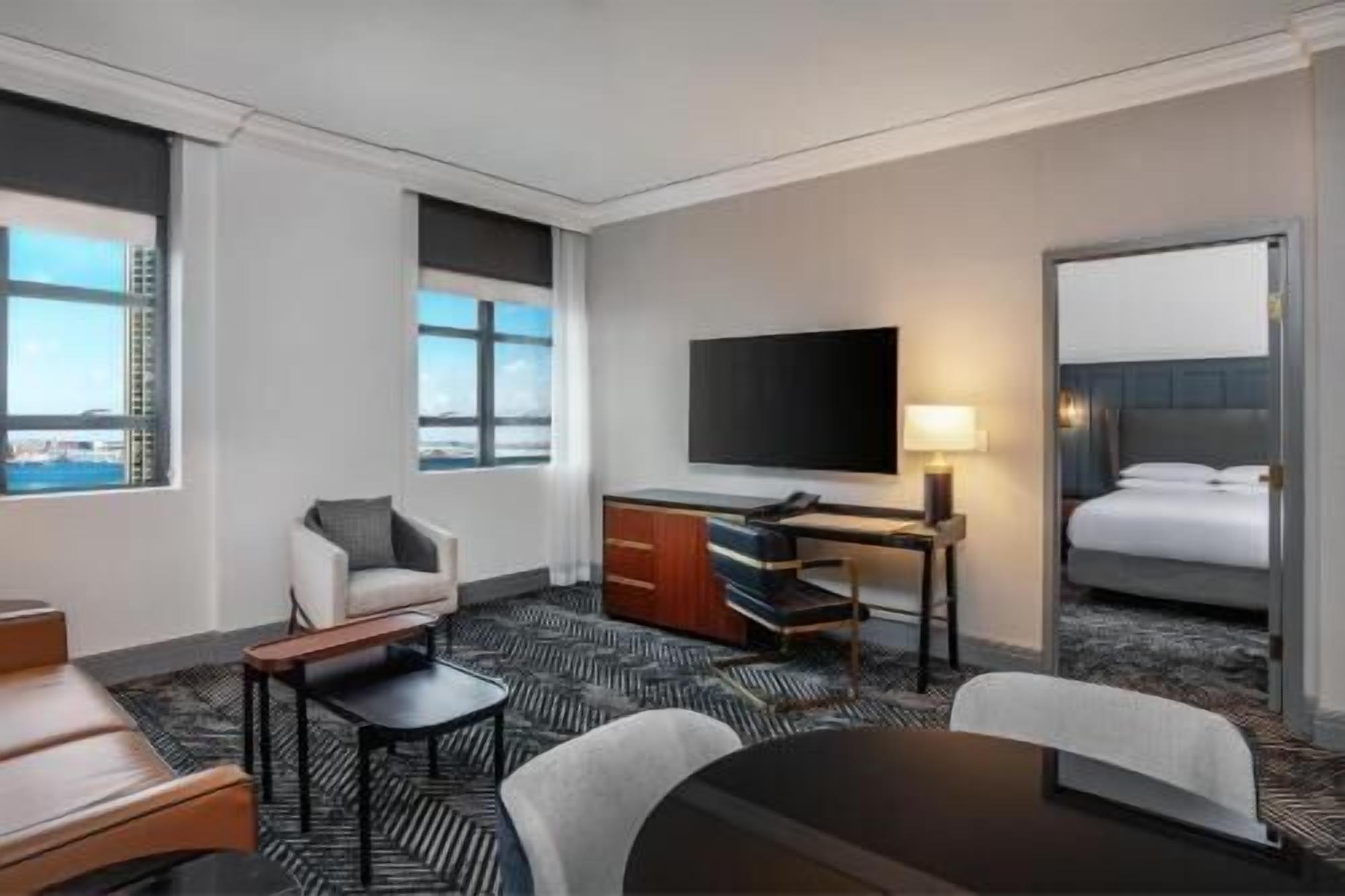 Premium bedding, down comforters, pillowtop beds, in-room safe