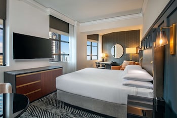 Premium bedding, down comforters, pillowtop beds, in-room safe at The Dagny Boston