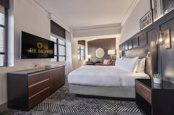 Premium bedding, down comforters, pillowtop beds, in-room safe at The Dagny Boston