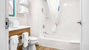 Free toiletries, hair dryer, towels