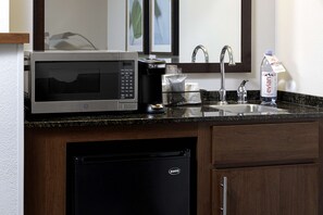 Hypo-allergenic bedding, pillow-top beds, minibar, desk